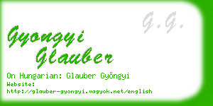 gyongyi glauber business card
