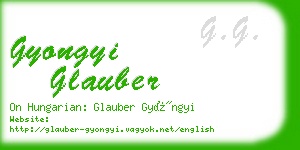 gyongyi glauber business card